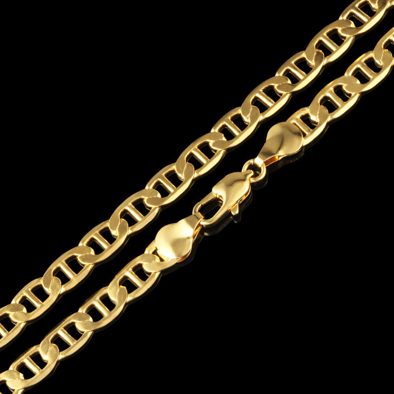 18K Gold Plated Chain Necklace - Mens Premium