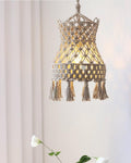 Hand Woven Lampshade Lantern Chandelier Moroccan Bedroom Decorative Lamp Ethnic Style Shooting Props