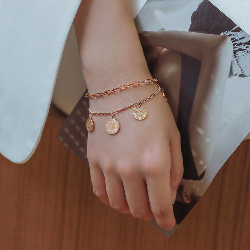 Light Luxury Fashion Coin Bracelet Women
