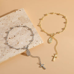 Fashion OL Copper Plating 14k Real Gold Design Light Luxury Bracelet For Women