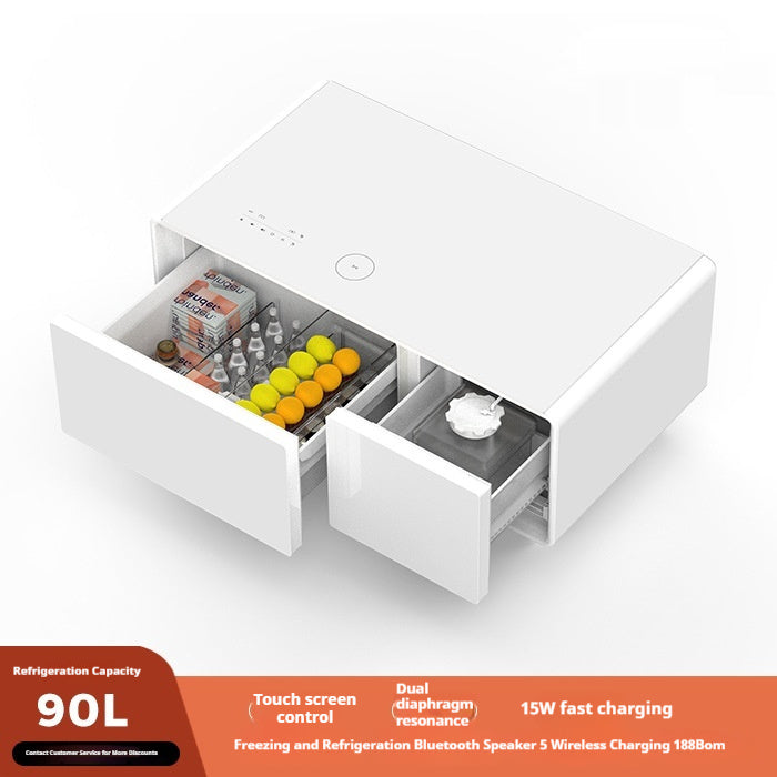 Aura: Multi-Functional Smart Coffee Table with Built-in Refrigeration