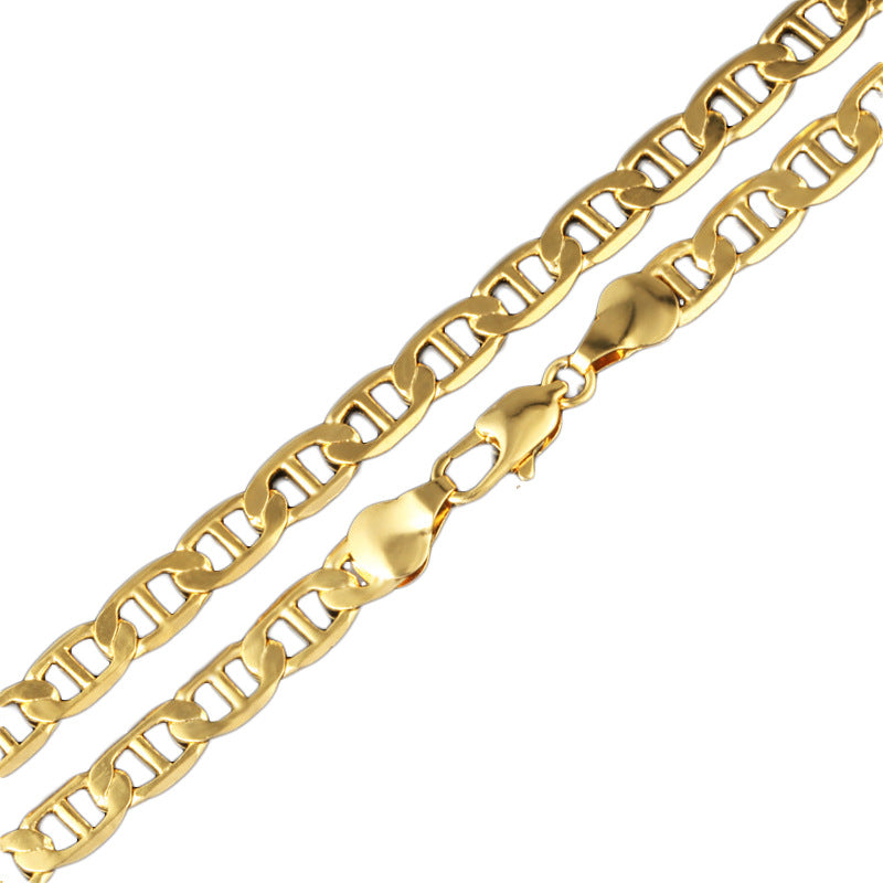 18K Gold Plated Chain Necklace - Mens Premium