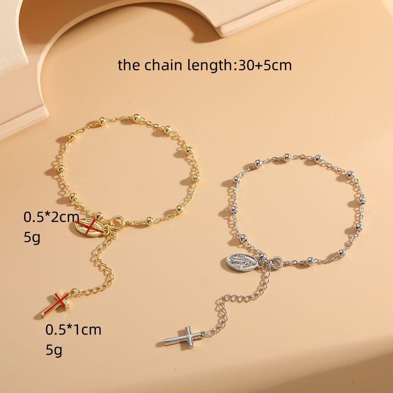 Fashion OL Copper Plating 14k Real Gold Design Light Luxury Bracelet For Women