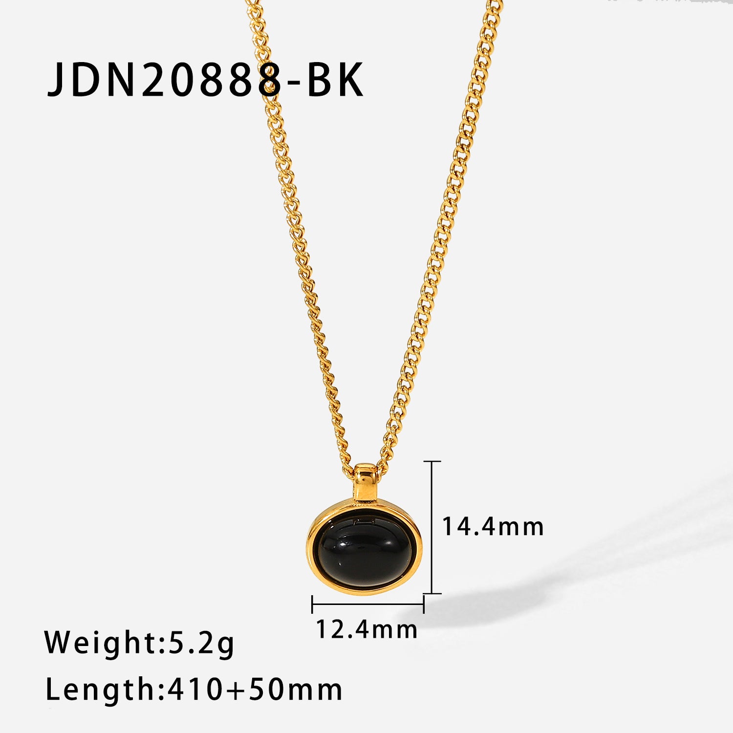 18K Gold Plated Stainless Steel Chain Necklace - Womens Luxury