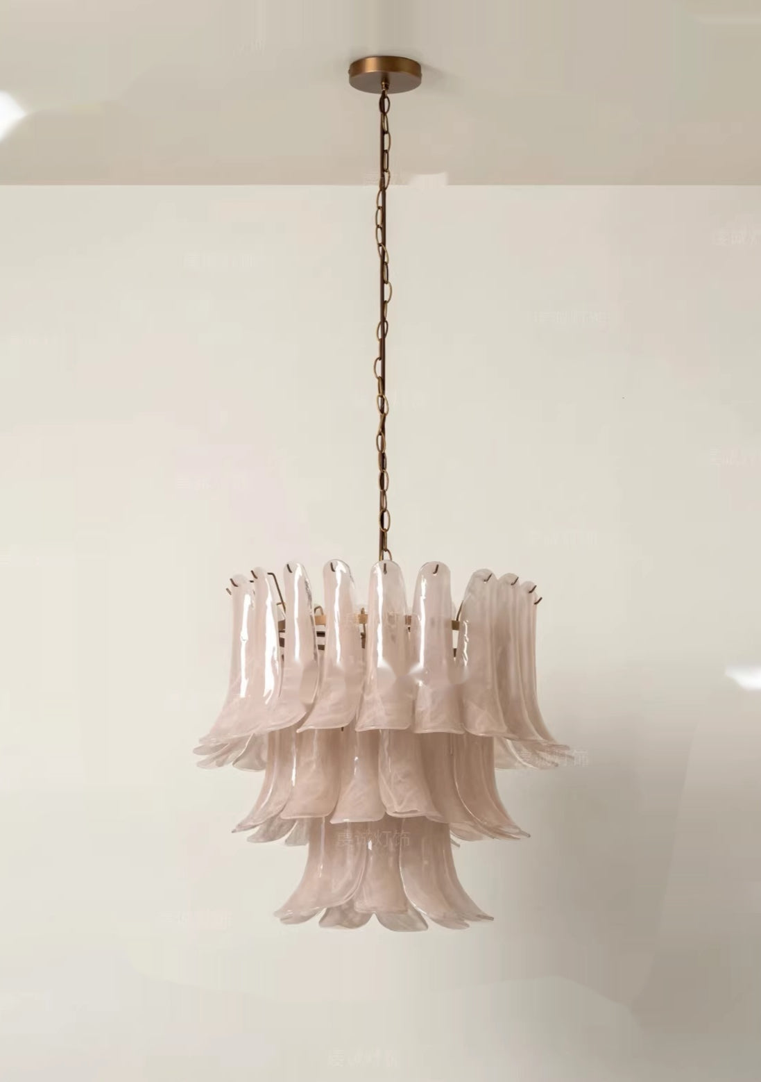 Villa Duplex Dining Room And Bedroom Murano Glass Horseshoe Chandelier